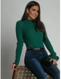 Gilet de dama cu gât, verde sticla 3212024 - Magazin online - Boutique